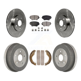 Front Rear Disc Brake Rotors Ceramic Pads And Drum Kit For Toyota RAV4