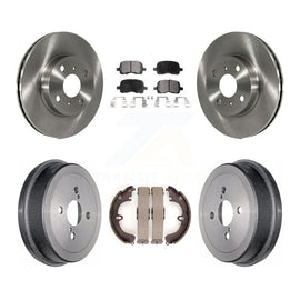 Front Rear Disc Brake Rotors Ceramic Pads And Drum Kit For Toyota Corolla