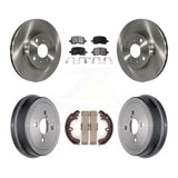 Front Rear Disc Brake Rotors Ceramic Pads And Drum Kit For Toyota Corolla