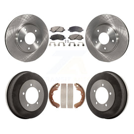 Front Rear Disc Brake Rotor Ceramic Pad Drum Kit For Chrysler Sebring Mitsubishi