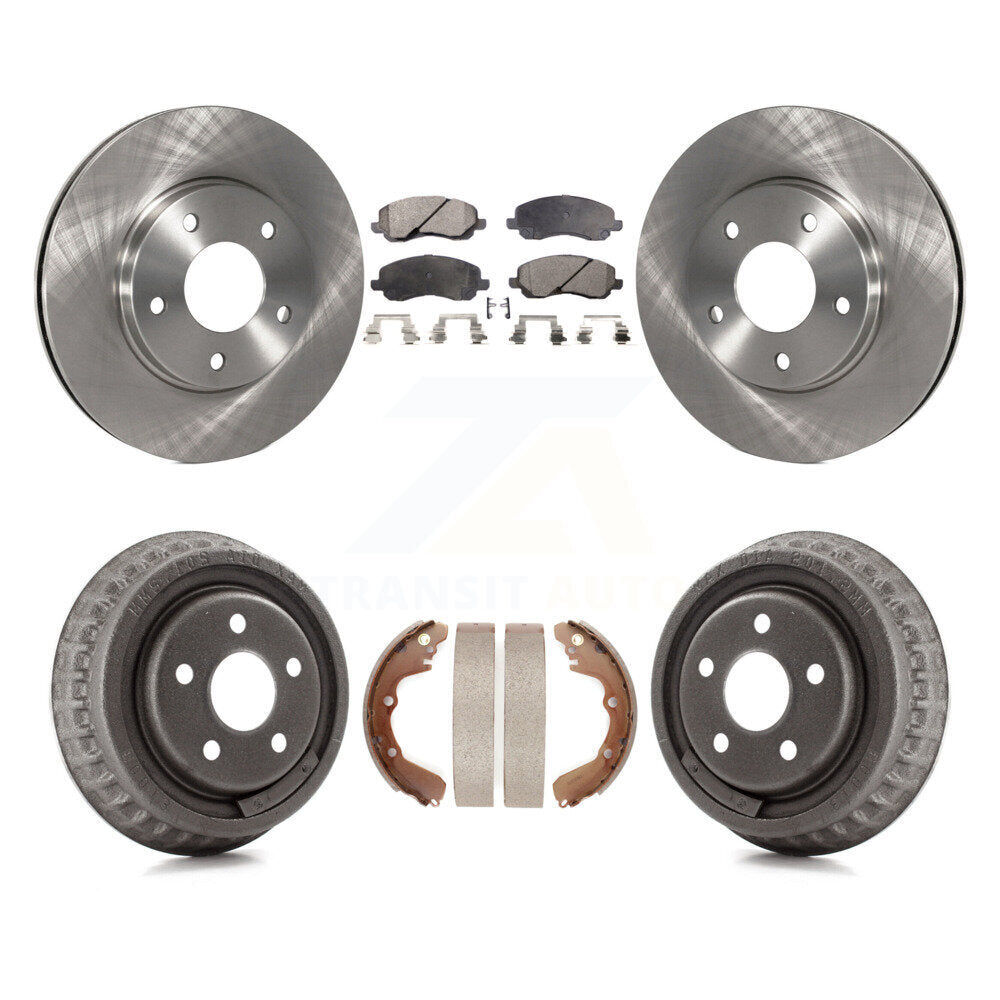 Front Rear Disc Brake Rotors Ceramic Pads And Drum Kit For Dodge Stratus