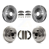 [Front+Rear] 2009-2011 Ford Focus Premium OE Brake Rotor Drum Kit & Ceramic Pads For Max Braking