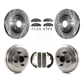 [Front+Rear] 2009-2011 Ford Focus Premium OE Brake Rotor Drum Kit & Ceramic Pads For Max Braking