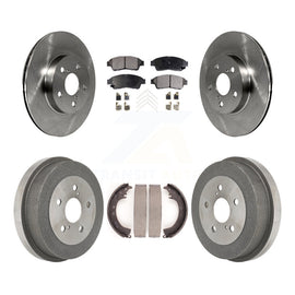 [Front+Rear] 1996-2000 Toyota RAV4 Premium OE Brake Rotor Drum Kit & Ceramic Pads For Max Braking