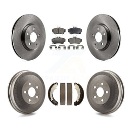 Front Rear Disc Brake Rotors Ceramic Pads And Drum Kit For Chrysler PT Cruiser