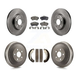 Front Rear Disc Brake Rotors Ceramic Pads And Drum Kit For Chrysler PT Cruiser