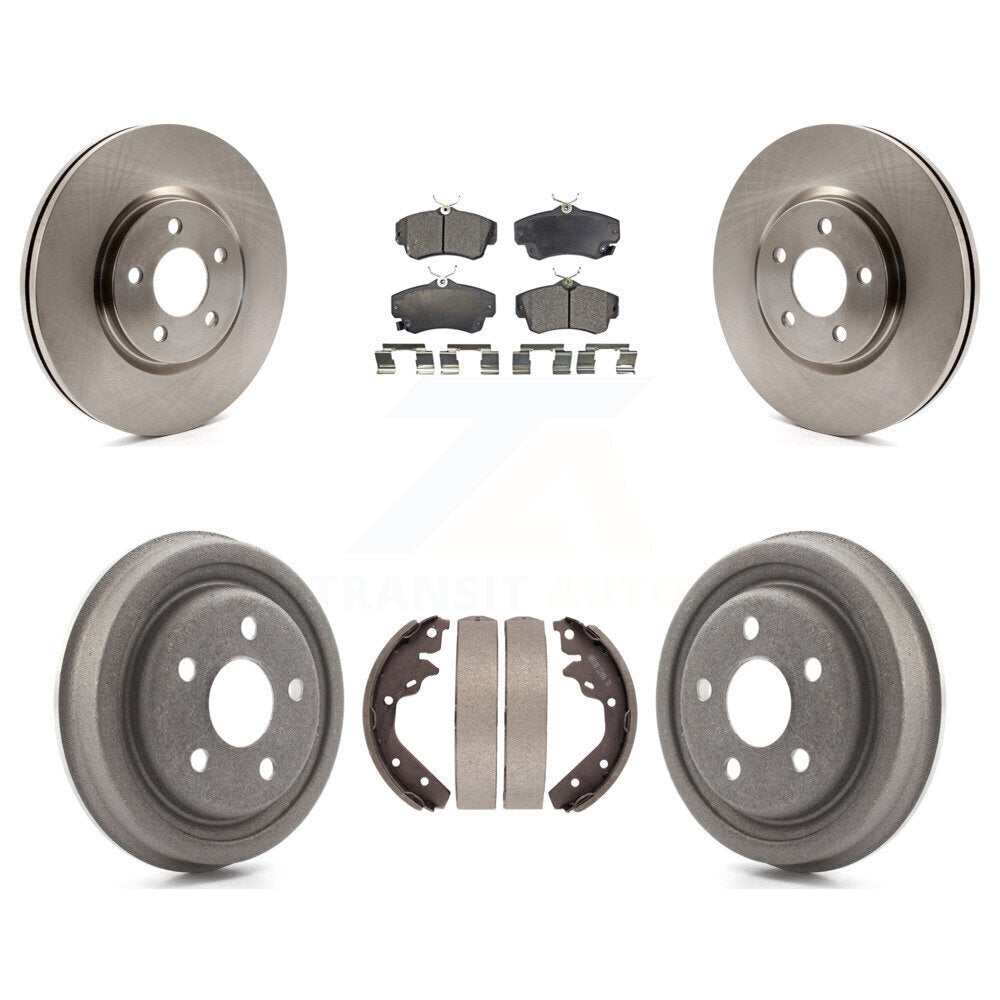 [Front+Rear] 2003 Dodge Neon SRT-4 Premium OE Brake Rotor Drum Kit & Ceramic Pads For Max Braking