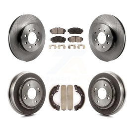 Front Rear Disc Brake Rotors Ceramic Pads And Drum Kit For Honda Civic