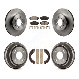 Front Rear Disc Brake Rotors Ceramic Pads And Drum Kit For Honda Civic
