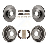Front Rear Disc Brake Rotors Ceramic Pads And Drum Kit For Honda Civic