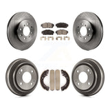 Front Rear Disc Brake Rotors Ceramic Pads And Drum Kit For Honda Civic