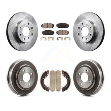 Charger l'image dans la galerie, Front Rear Disc Brake Rotors Ceramic Pads And Drum Kit For Honda Civic