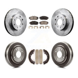 Front Rear Disc Brake Rotors Ceramic Pads And Drum Kit For Honda Civic