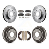 Front Rear Disc Brake Rotors Ceramic Pads And Drum Kit For Honda Civic
