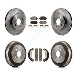 Front Rear Disc Brake Rotor Ceramic Pad Drum Kit For Chevrolet Cobalt Saturn Ion