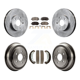 Front Rear Brake Rotors Ceramic Pad Drum Kit For 2007 Chevrolet Cobalt LT/LTZ/LS