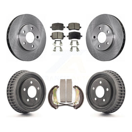 Front Rear Disc Brake Rotors Ceramic Pads And Drum Kit For Chevrolet Malibu
