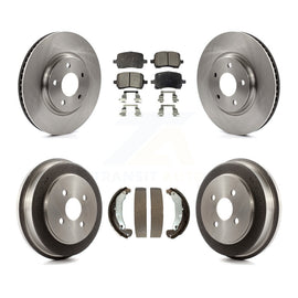Front Rear Disc Brake Rotors Ceramic Pads And Drum Kit For Pontiac Pursuit
