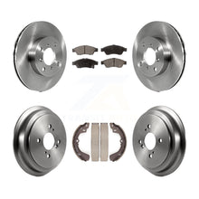 Charger l&#39;image dans la galerie, [Front+Rear] 2006-2007 Suzuki Aerio Premium OE Brake Rotor Drum Kit &amp; Ceramic Pads For Max Braking