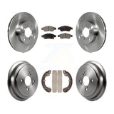 [Front+Rear] 2006-2007 Suzuki Aerio Premium OE Brake Rotor Drum Kit & Ceramic Pads For Max Braking