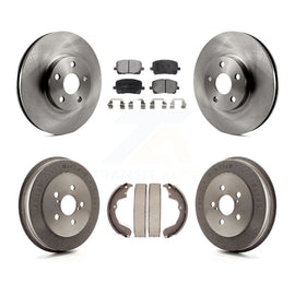 Front Rear Disc Brake Rotors Ceramic Pad Drum Kit For Toyota Matrix Pontiac Vibe