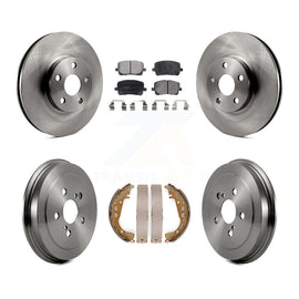 Front Rear Disc Brake Rotors Ceramic Pads And Drum Kit For Toyota Corolla