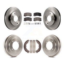 Front Rear Disc Brake Rotors Ceramic Pads And Drum Kit For Mitsubishi Lancer