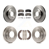 Front Rear Disc Brake Rotors Ceramic Pads And Drum Kit For Mitsubishi Lancer