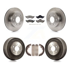[Front+Rear] 2000-2002 Dodge Dakota Durango Premium OE Brake Rotor Drum Kit & Ceramic Pads For Max Braking