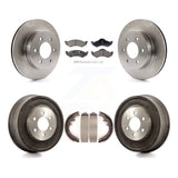 [Front+Rear] 2000-2002 Dodge Dakota Durango Premium OE Brake Rotor Drum Kit & Ceramic Pads For Max Braking