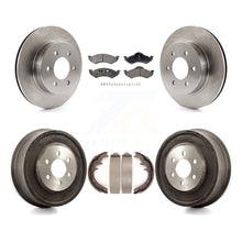 Charger l&#39;image dans la galerie, [Front+Rear] 2000-2002 Dodge Dakota Durango Premium OE Brake Rotor Drum Kit &amp; Ceramic Pads For Max Braking