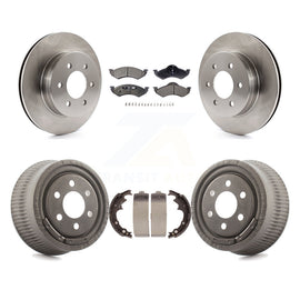 Front Rear Disc Brake Rotors Ceramic Pads And Drum Kit For Dodge Dakota