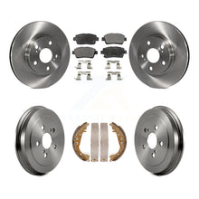 Charger l&#39;image dans la galerie, [Front+Rear] 2004-2008 Toyota Prius Premium OE Brake Rotor Drum Kit &amp; Ceramic Pads For Max Braking