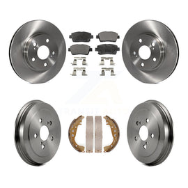 [Front+Rear] 2004-2008 Toyota Prius Premium OE Brake Rotor Drum Kit & Ceramic Pads For Max Braking