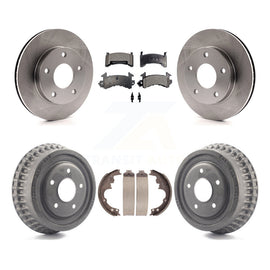 Front Rear Brake Rotor Ceramic Pad And Drum Kit For Chevrolet S10 Blazer GMC S15