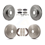 [Front+Rear] 2004-2010 Toyota Sienna Premium OE Brake Rotor Drum Kit & Ceramic Pads For Max Braking