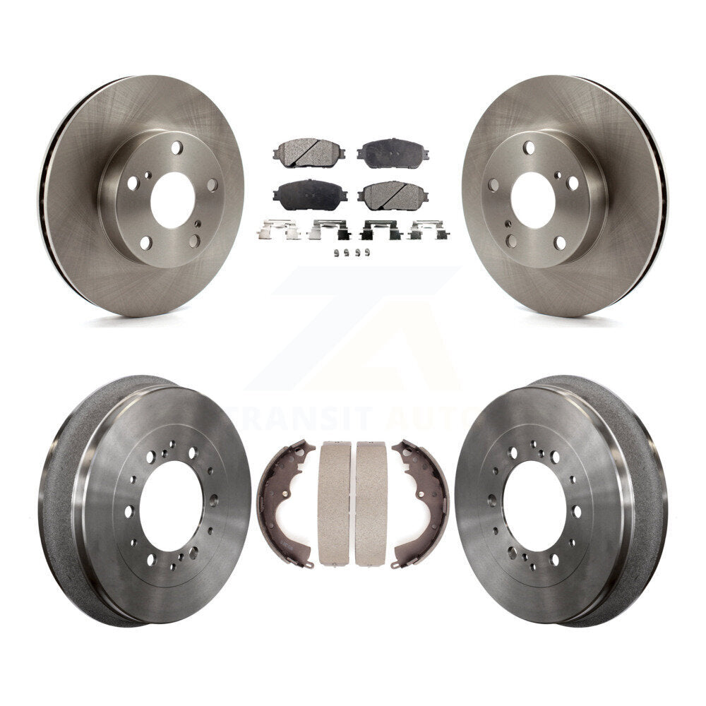 [Front+Rear] 2015 Toyota Tacoma 4WD Premium OE Brake Rotor Drum Kit & Ceramic Pads For Max Braking