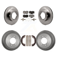 Charger l'image dans la galerie, Rotors de frein à disque avant et arrière, plaquettes en céramique et Kit de tambour pour Toyota Pickup 4Runner 