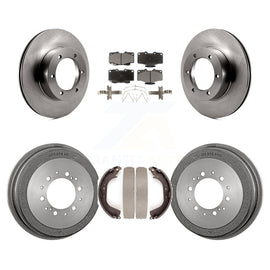 Rotors de frein à disque avant et arrière, plaquettes en céramique et Kit de tambour pour Toyota Pickup 4Runner 