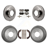 Rotors de frein à disque avant et arrière, plaquettes en céramique et Kit de tambour pour Toyota Pickup 4Runner 