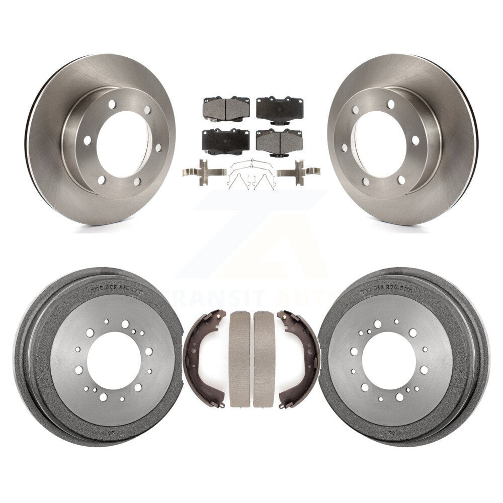 Front Rear Disc Brake Rotors Ceramic Pads And Drum Kit For Toyota 4Runner Tacoma
