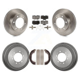 Front Rear Disc Brake Rotors Ceramic Pads And Drum Kit For Toyota 4Runner Tacoma