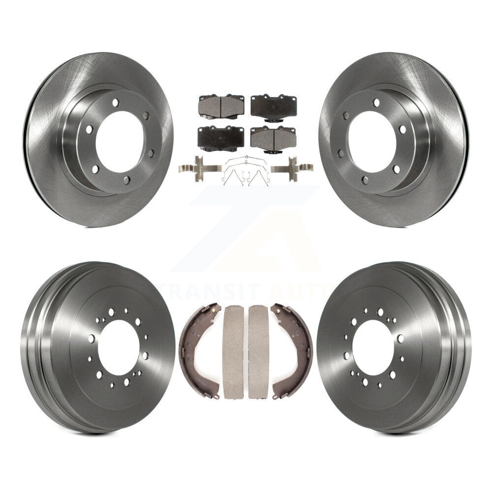 Front Rear Disc Brake Rotors Ceramic Pads And Drum Kit For Toyota Tacoma 4Runner