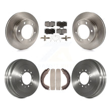 Charger l'image dans la galerie, Rotors de frein à disque avant et arrière, plaquettes en céramique et Kit de batterie pour Toyota Tacoma 4Runner 