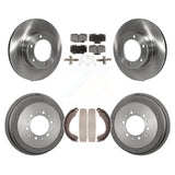 Front Rear Disc Brake Rotors Ceramic Pads And Drum Kit For Toyota 4Runner