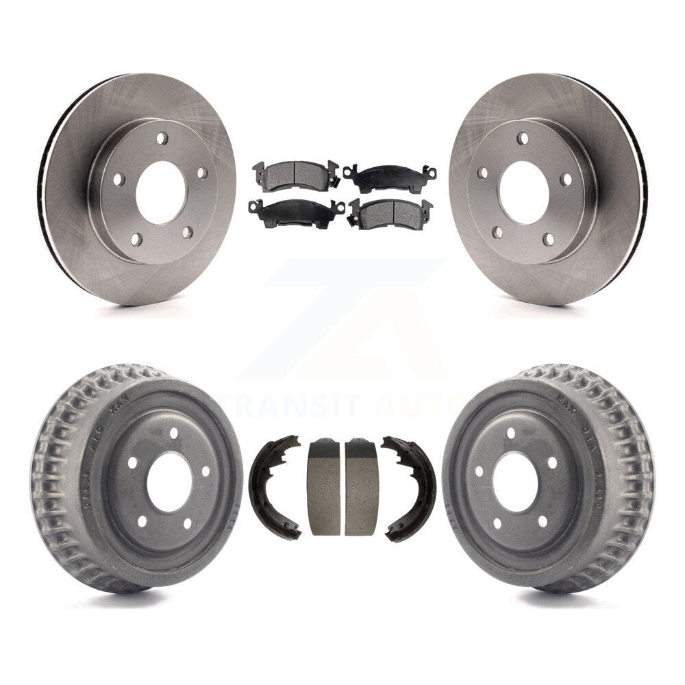 Front Rear Disc Brake Rotors Ceramic Pads And Drum Kit For GMC Jimmy