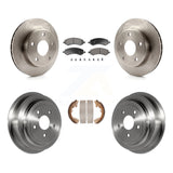 Front Rear Brake Rotor Ceramic Pad & Drum Kit For Dakota Dodge Mitsubishi Raider