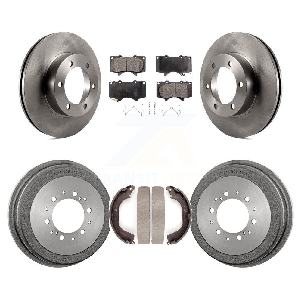 Rotors de frein à disque avant et arrière, tampons en céramique et Kit de tambour pour Toyota Tundra 