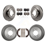 Rotors de frein à disque avant et arrière, tampons en céramique et Kit de tambour pour Toyota Tundra 