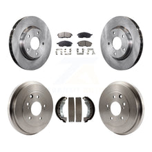 Charger l'image dans la galerie, Rotors de frein à disque avant et arrière, plaquettes en céramique et Kit de batterie pour Nissan Sentra 